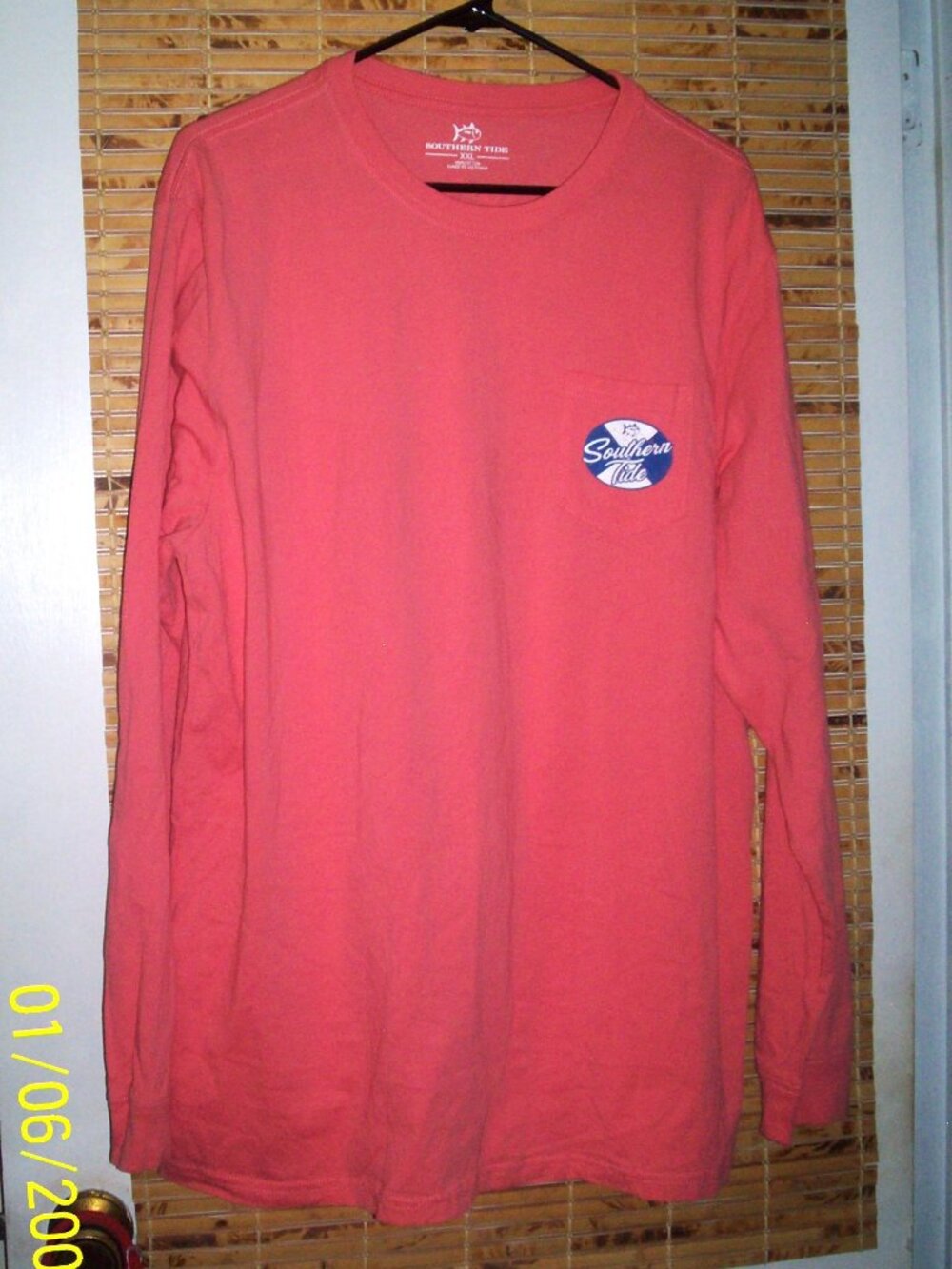Southern Tide Skipjack Long Sleeve 100% Cotton Pocket T-Shirt *Tag Size: XXL